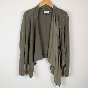 Anthropologie | Open front draped cardigan S